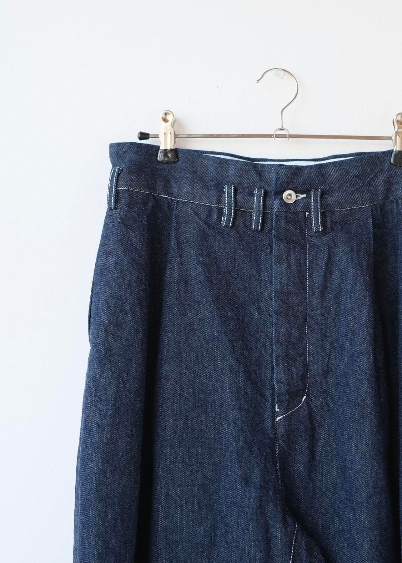 インディゴコットン・コモンセルビッチデニム　ワンタックセルビッチジーンズ / indigo [ size M ]