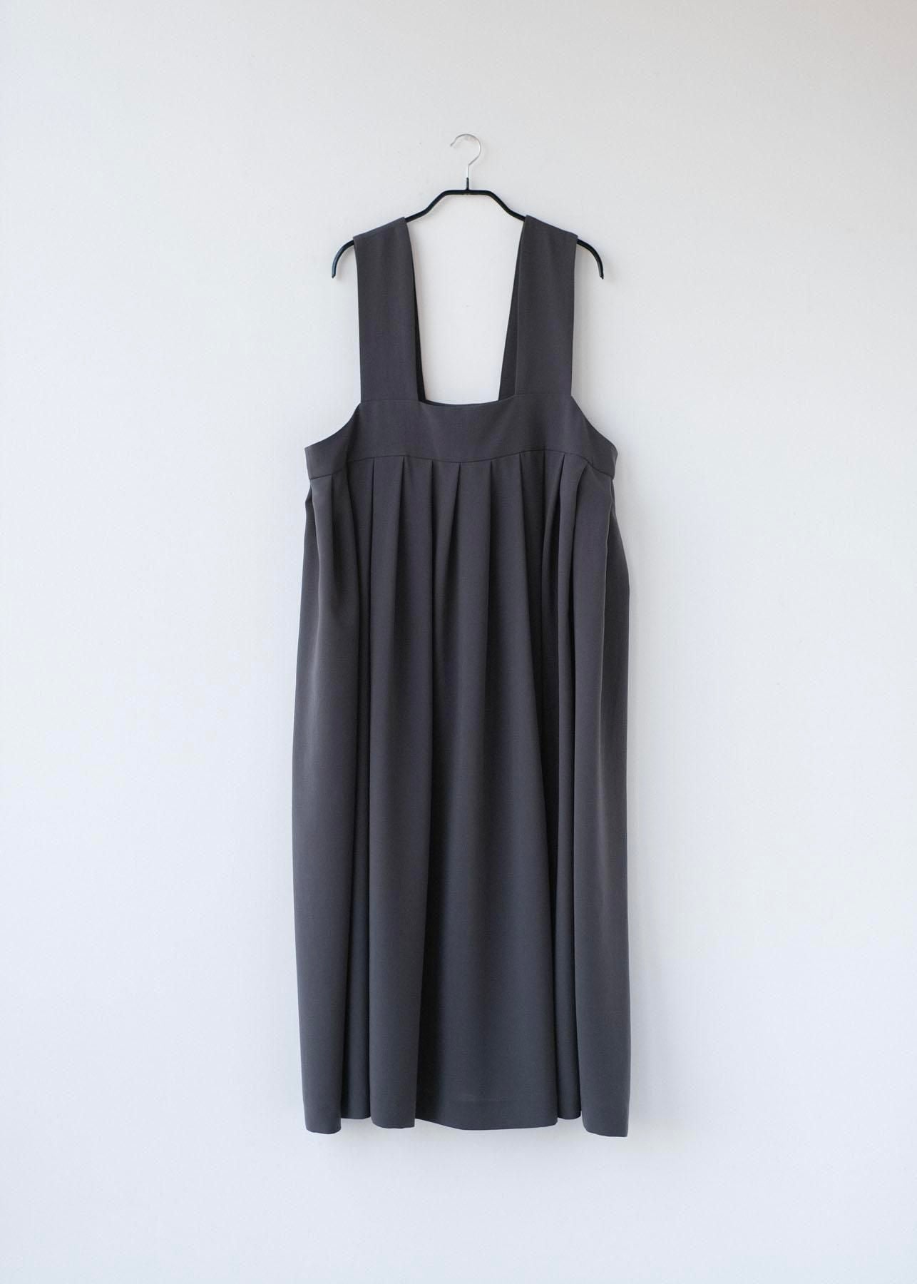 スパンポリエステル・ドレープカルゼ　ジャンプタックワンピース / Slate grey［size 3_］