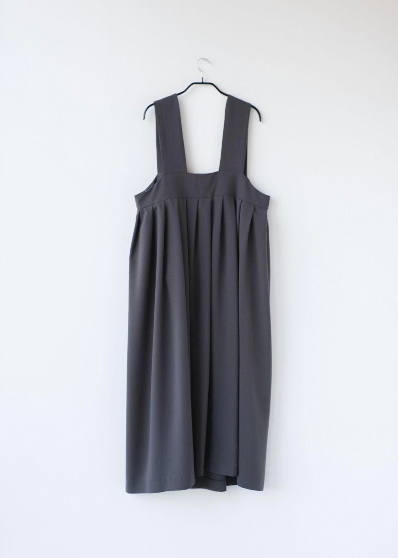 スパンポリエステル・ドレープカルゼ　ジャンプタックワンピース / Slate grey［size 3_］