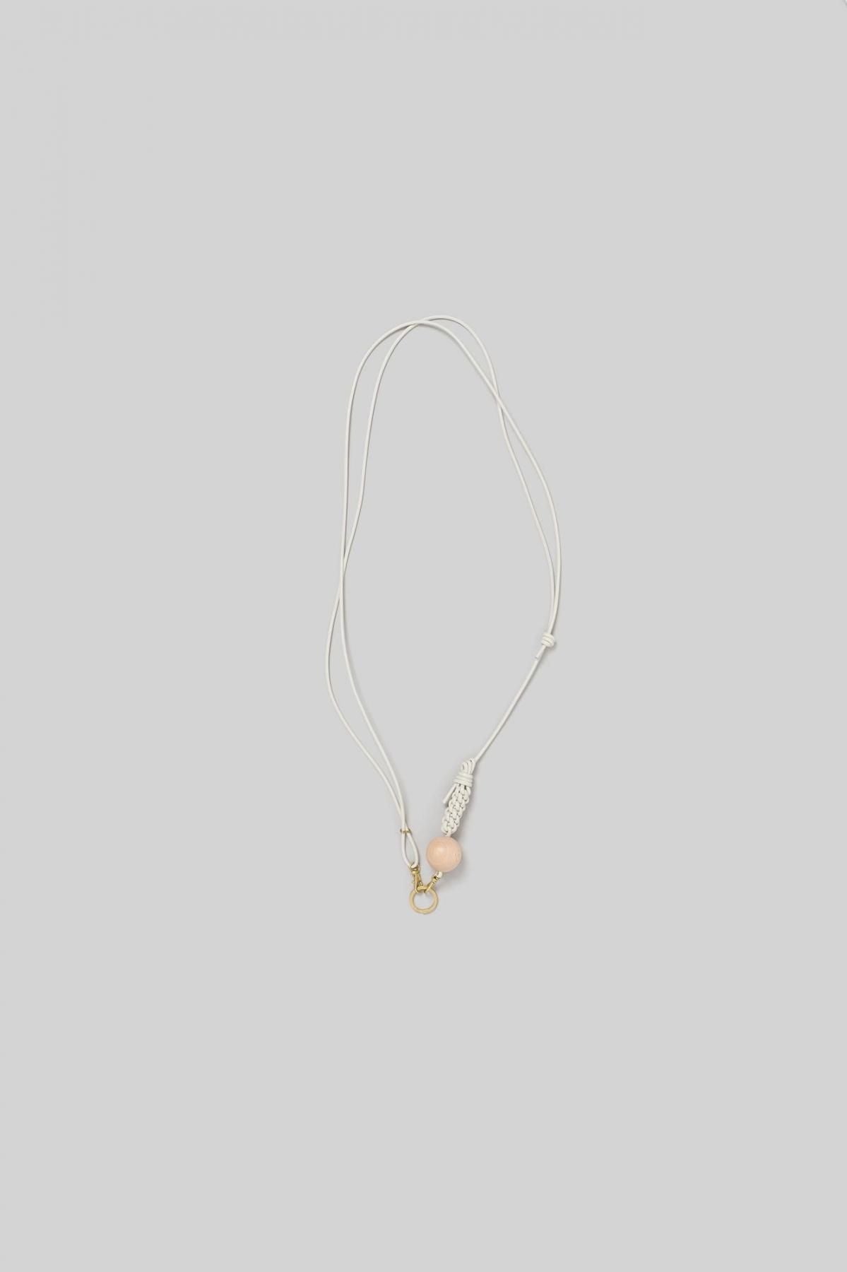 Knot ball_strap [ white×silver ]