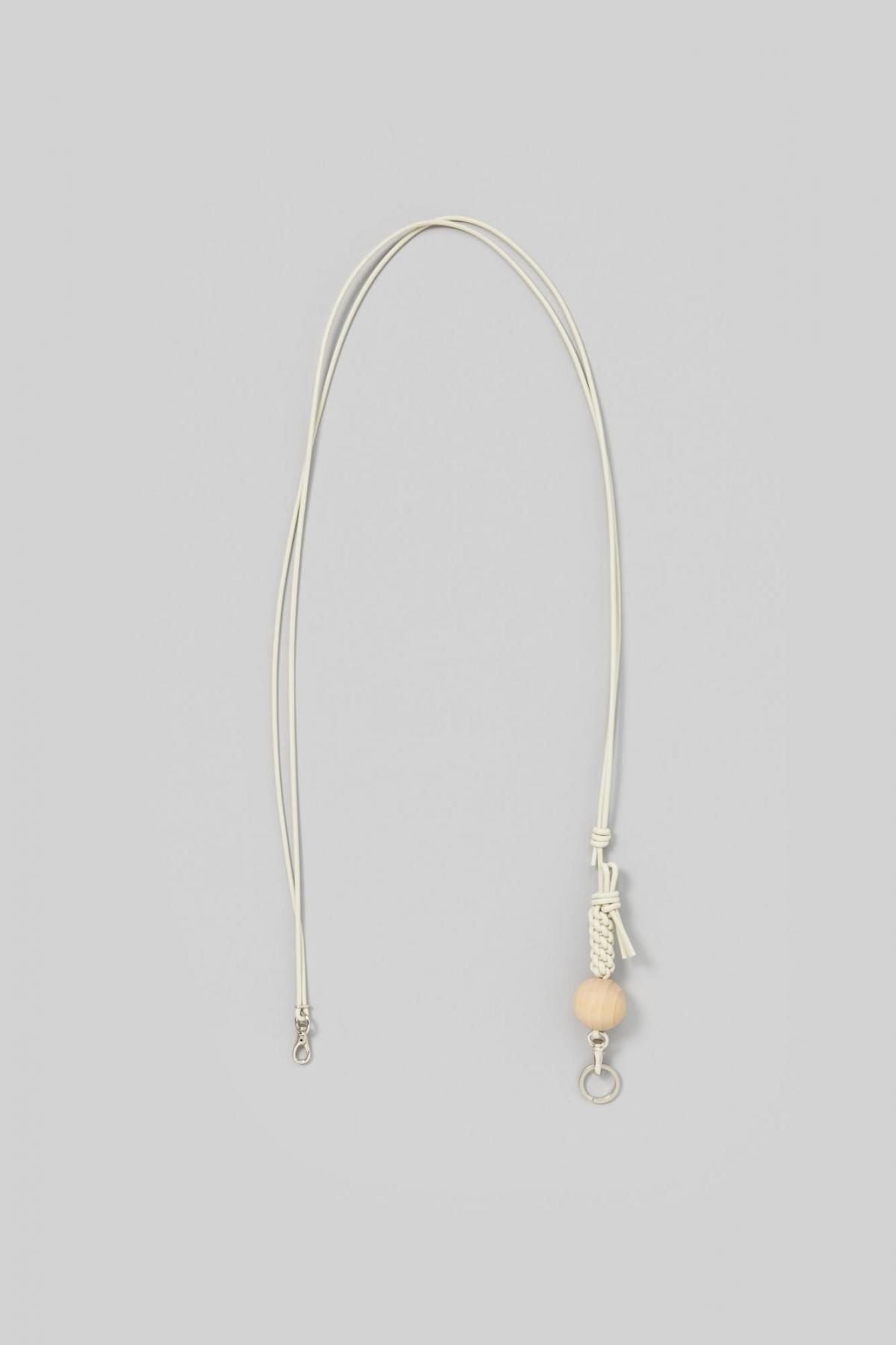 Knot ball_strap [ white×silver ]