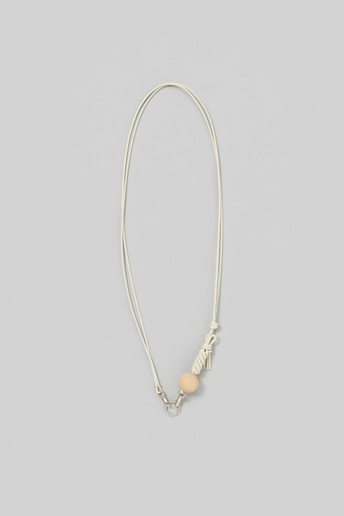 Knot ball_strap [ white×silver ]