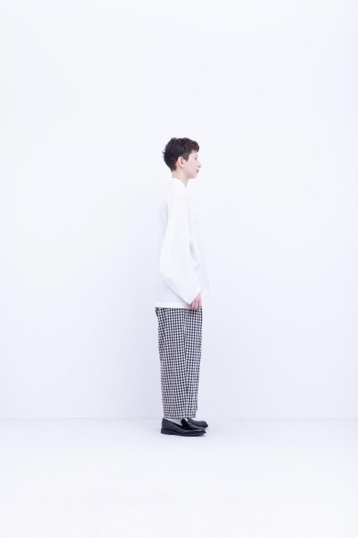 ガラシー  コットン・リネン / ギンガムチェック 3タックパンツ ［size M］