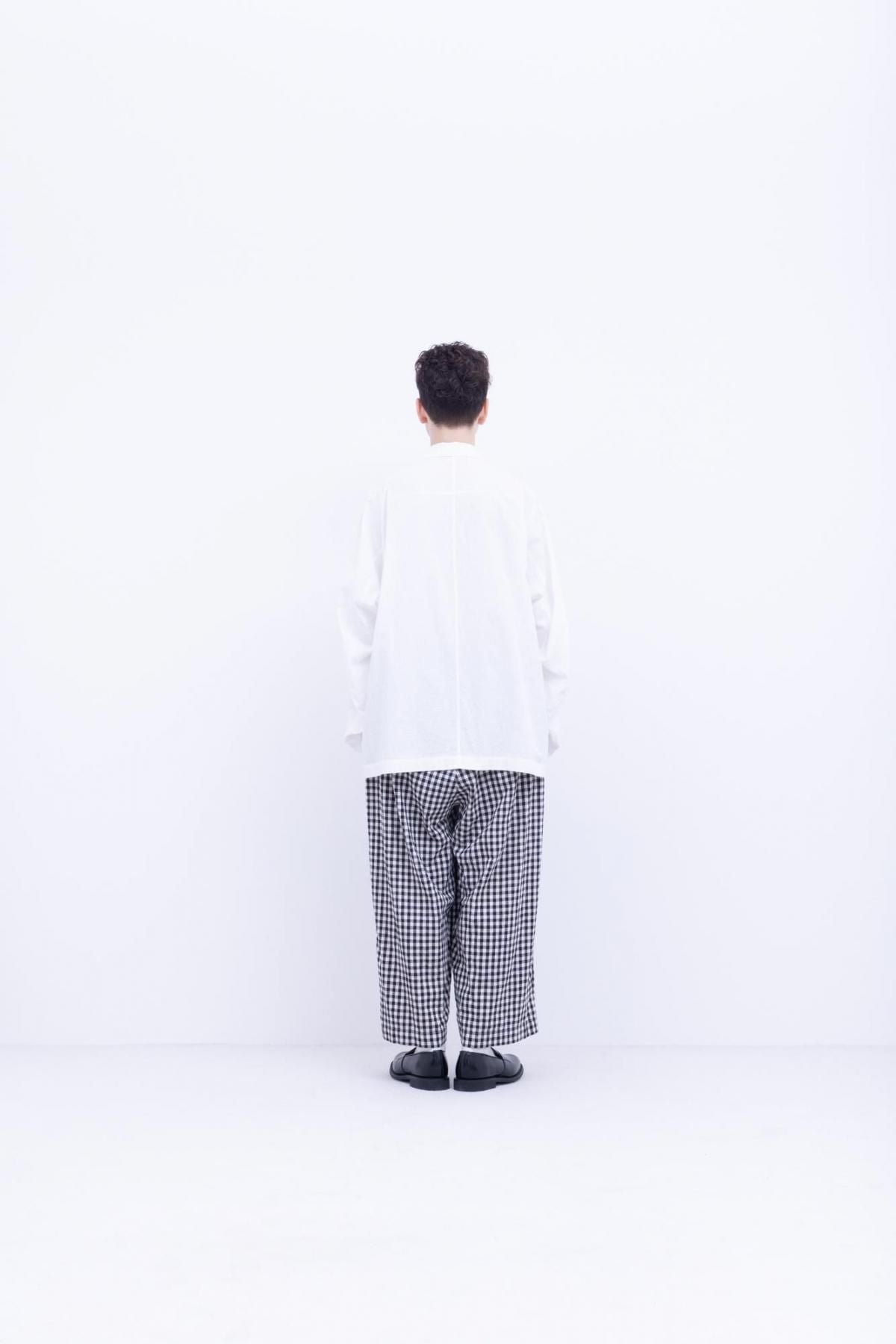 ガラシー  コットン・リネン / ギンガムチェック 3タックパンツ ［size M］