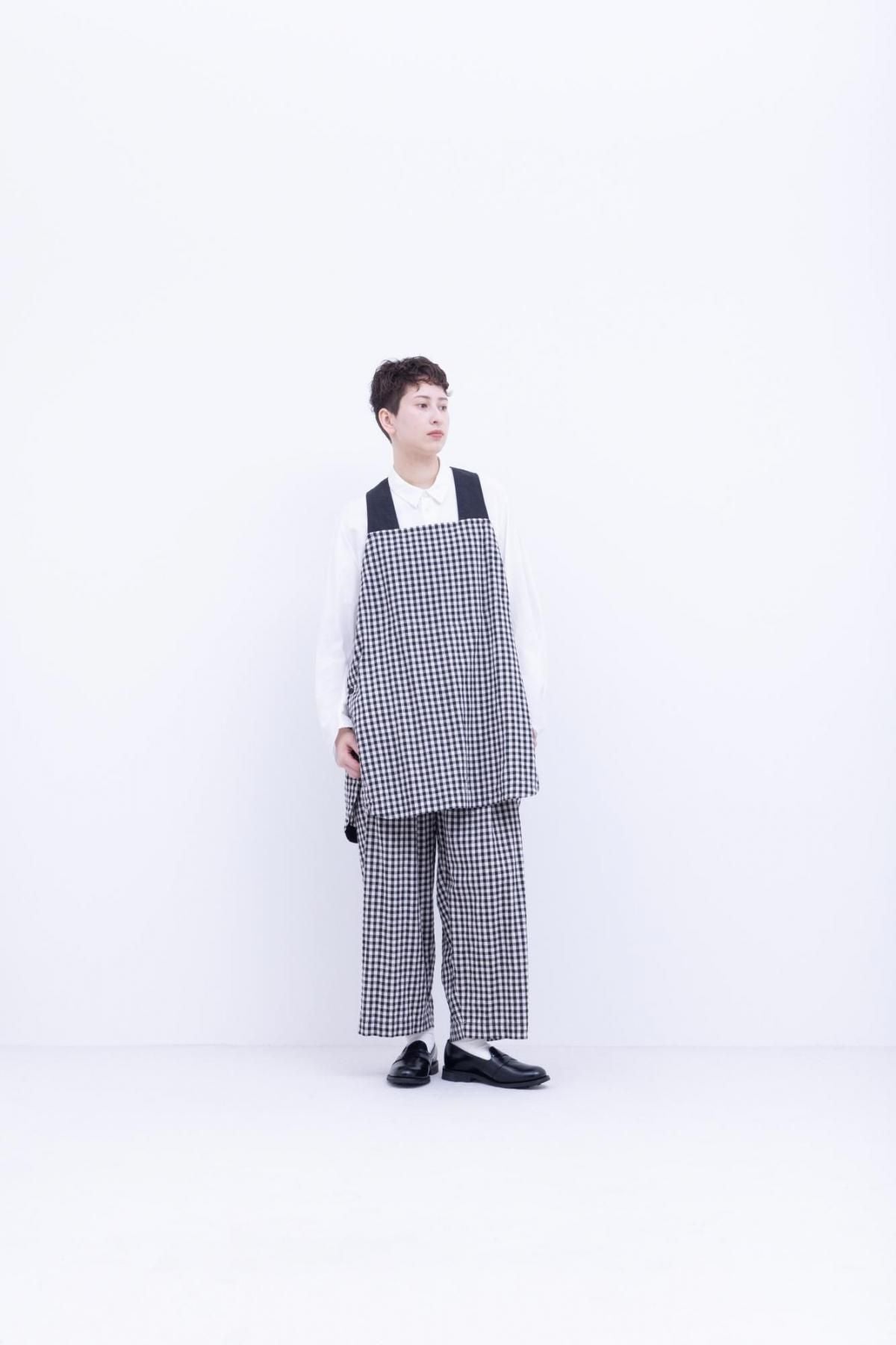 ガラシー  コットン・リネン / ギンガムチェック 3タックパンツ ［size M］