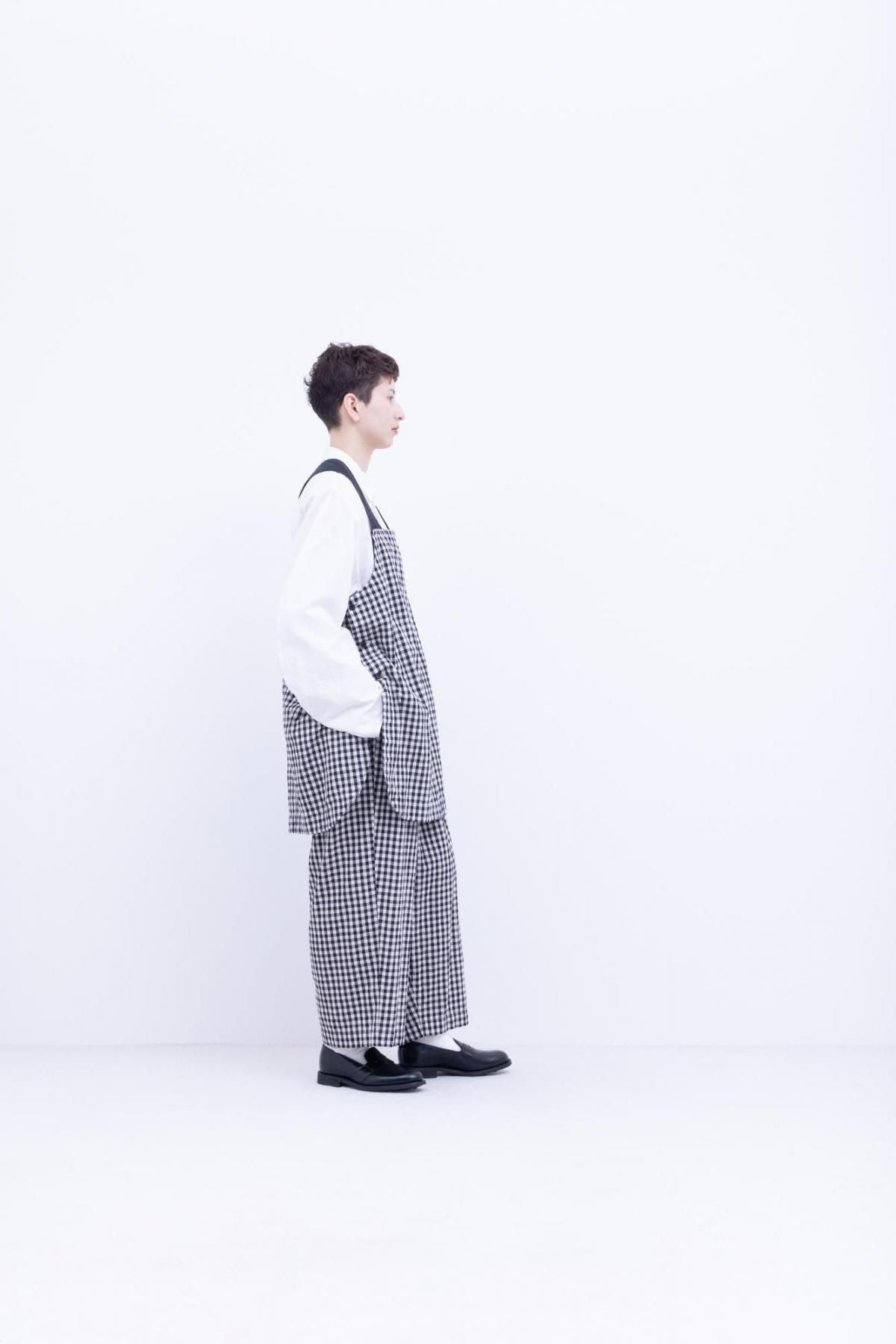 ガラシー  コットン・リネン / ギンガムチェック 3タックパンツ ［size M］