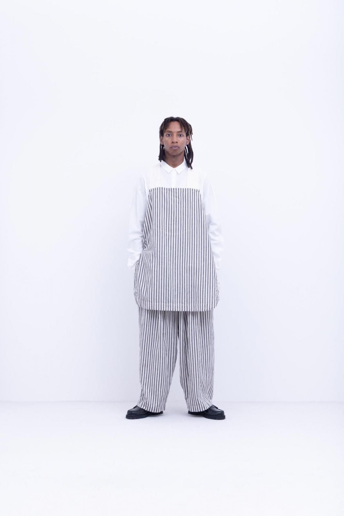 ガラシー  コットン・リネン / ストライプ シーチング エプロンベスト ［size XS］