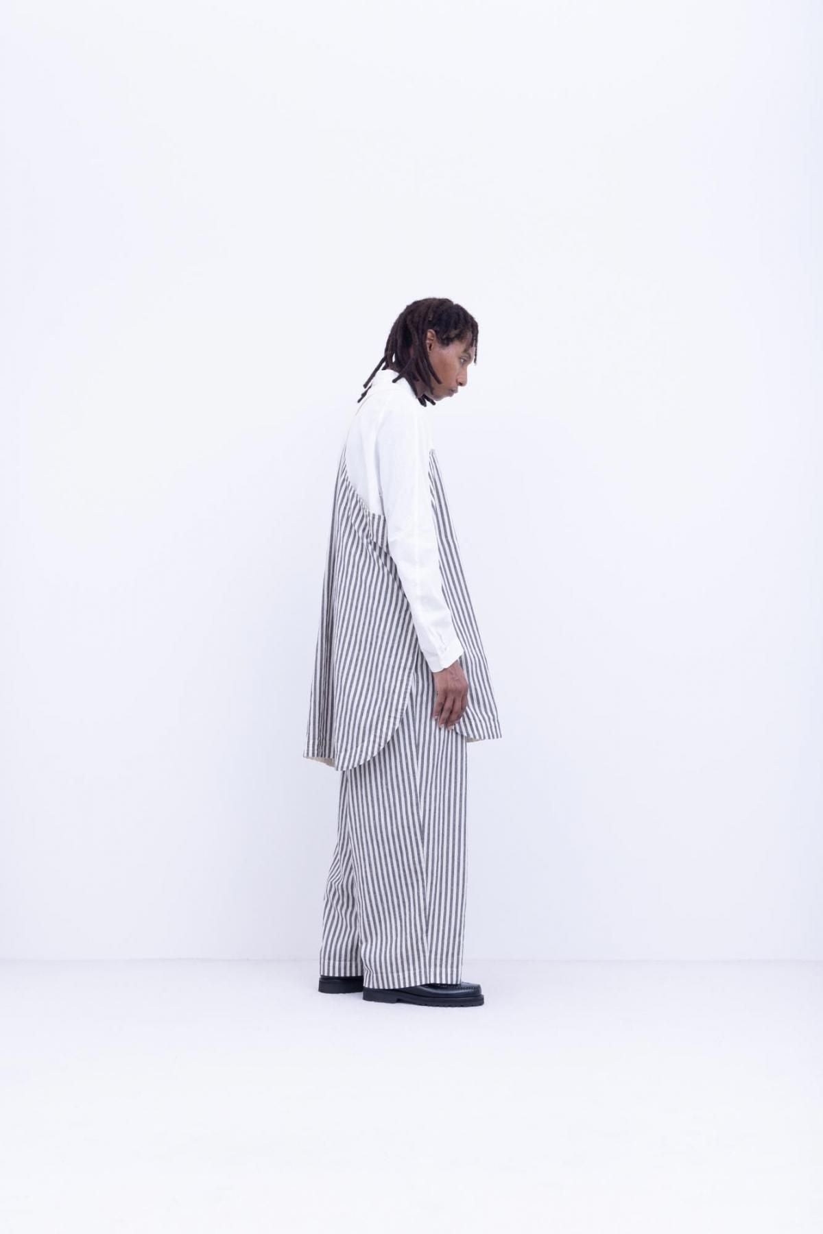 ガラシー  コットン・リネン / ストライプ シーチング エプロンベスト ［size XS］