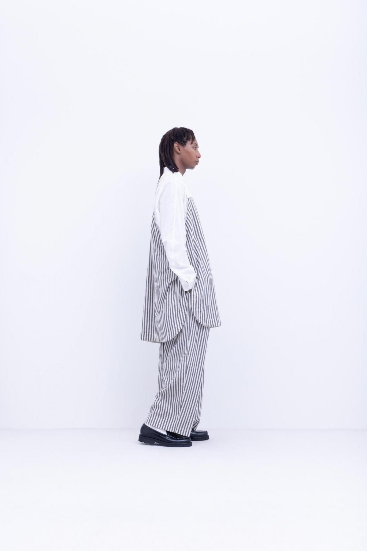 ガラシー  コットン・リネン / ストライプ シーチング エプロンベスト ［size XS］