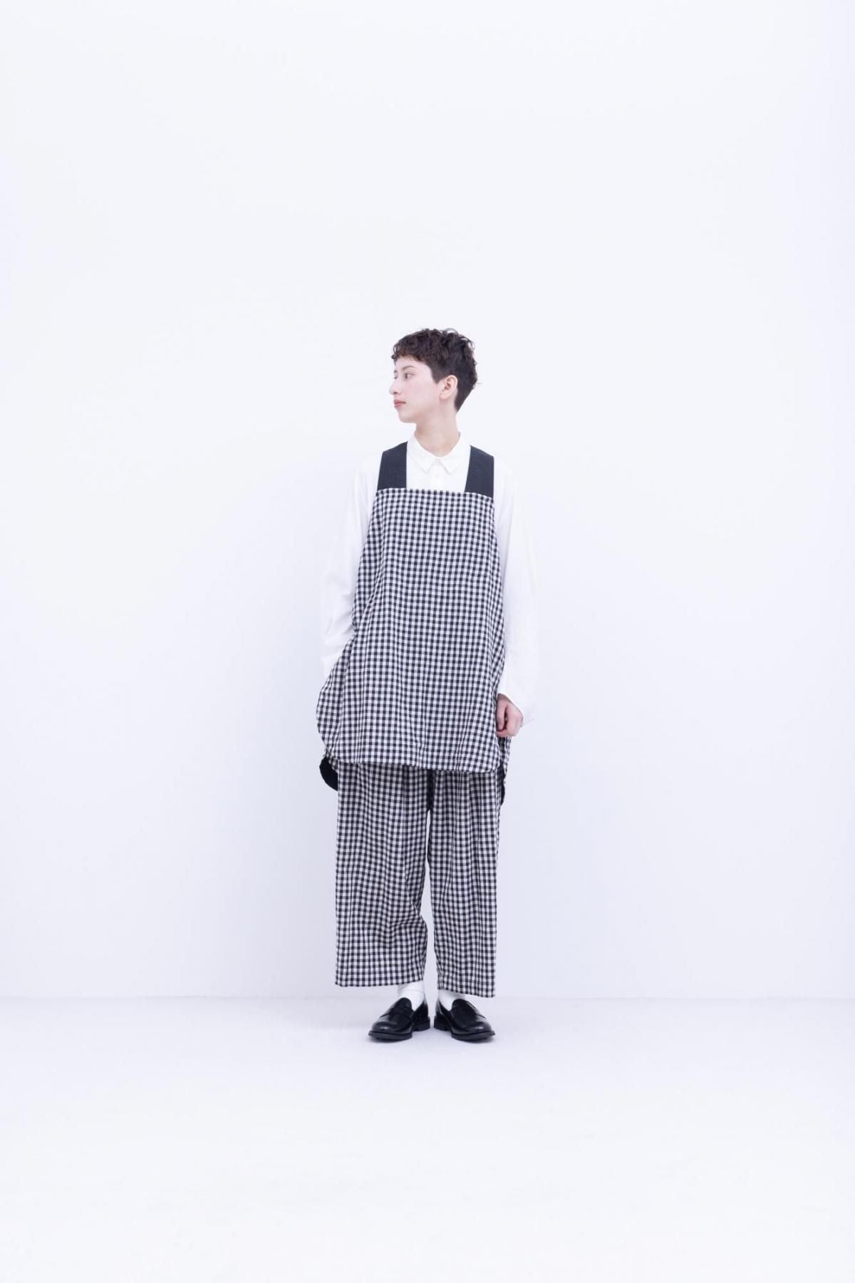 ガラシー  コットン・リネン / ギンガムチェック エプロンベスト ［size XS］