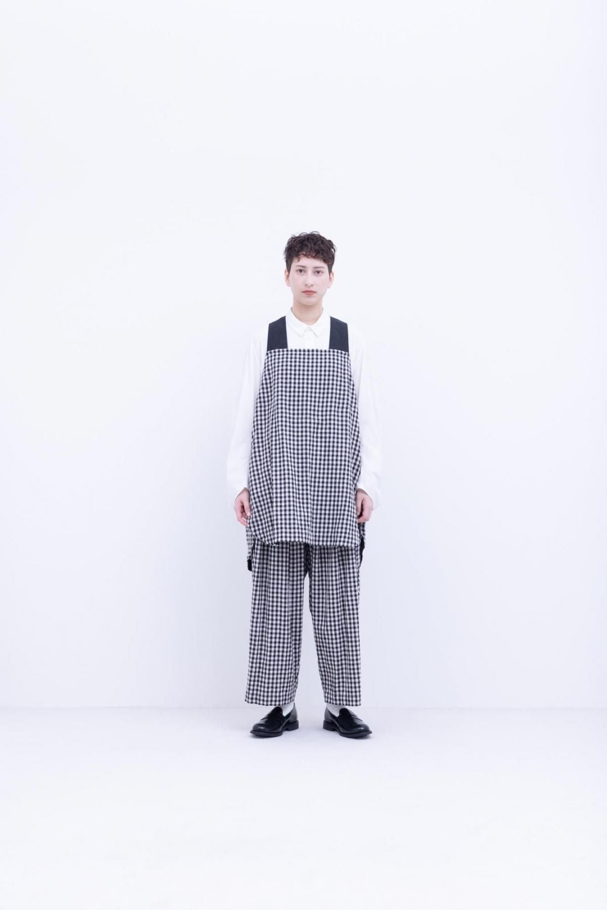ガラシー  コットン・リネン / ギンガムチェック エプロンベスト ［size XS］