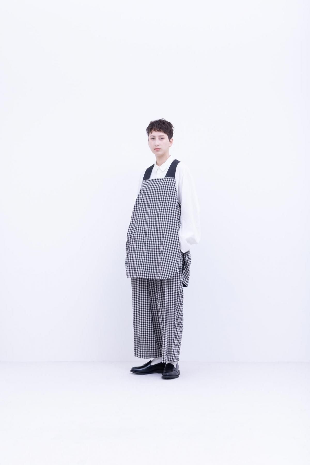 ガラシー  コットン・リネン / ギンガムチェック エプロンベスト ［size XS］