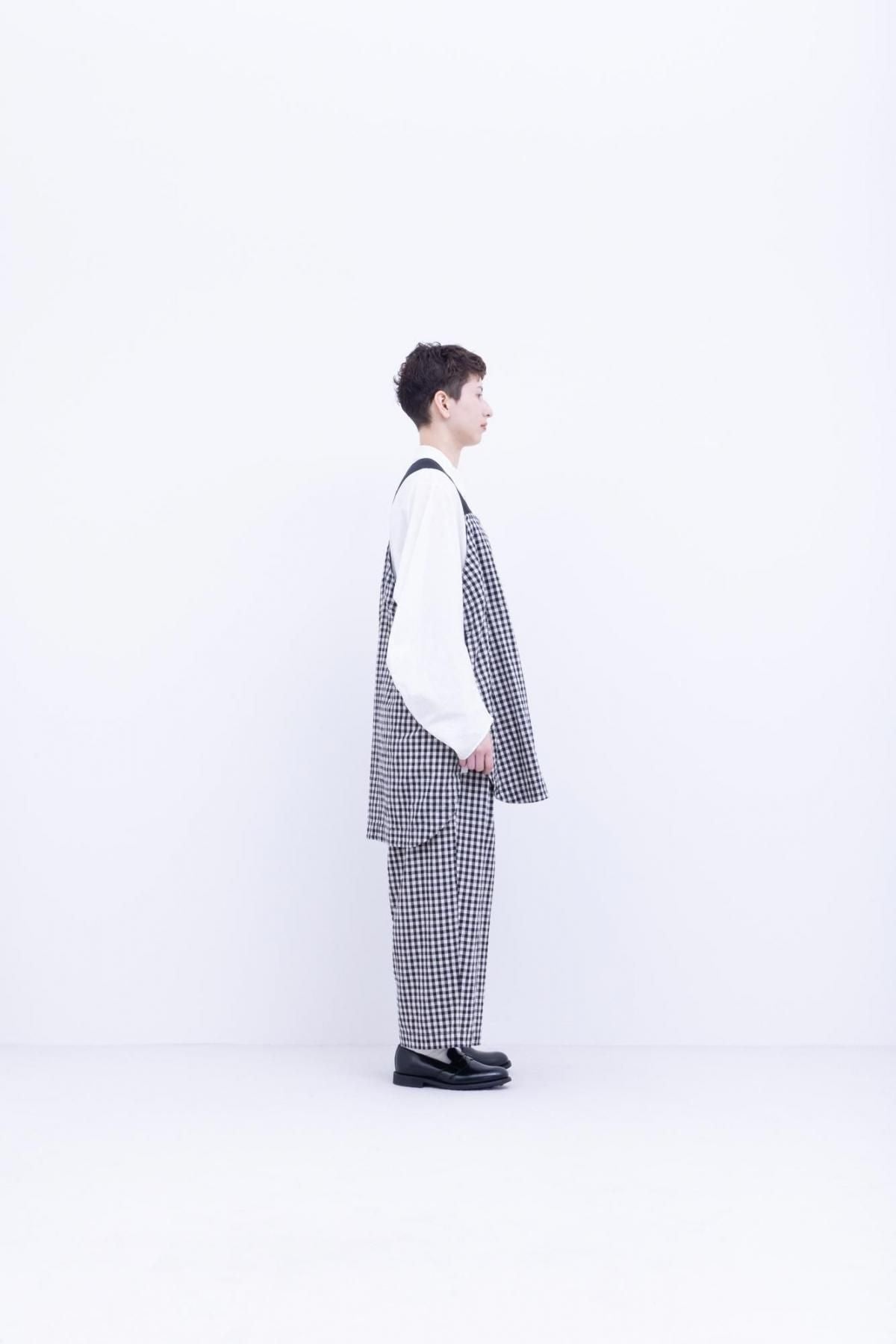 ガラシー  コットン・リネン / ギンガムチェック エプロンベスト ［size XS］