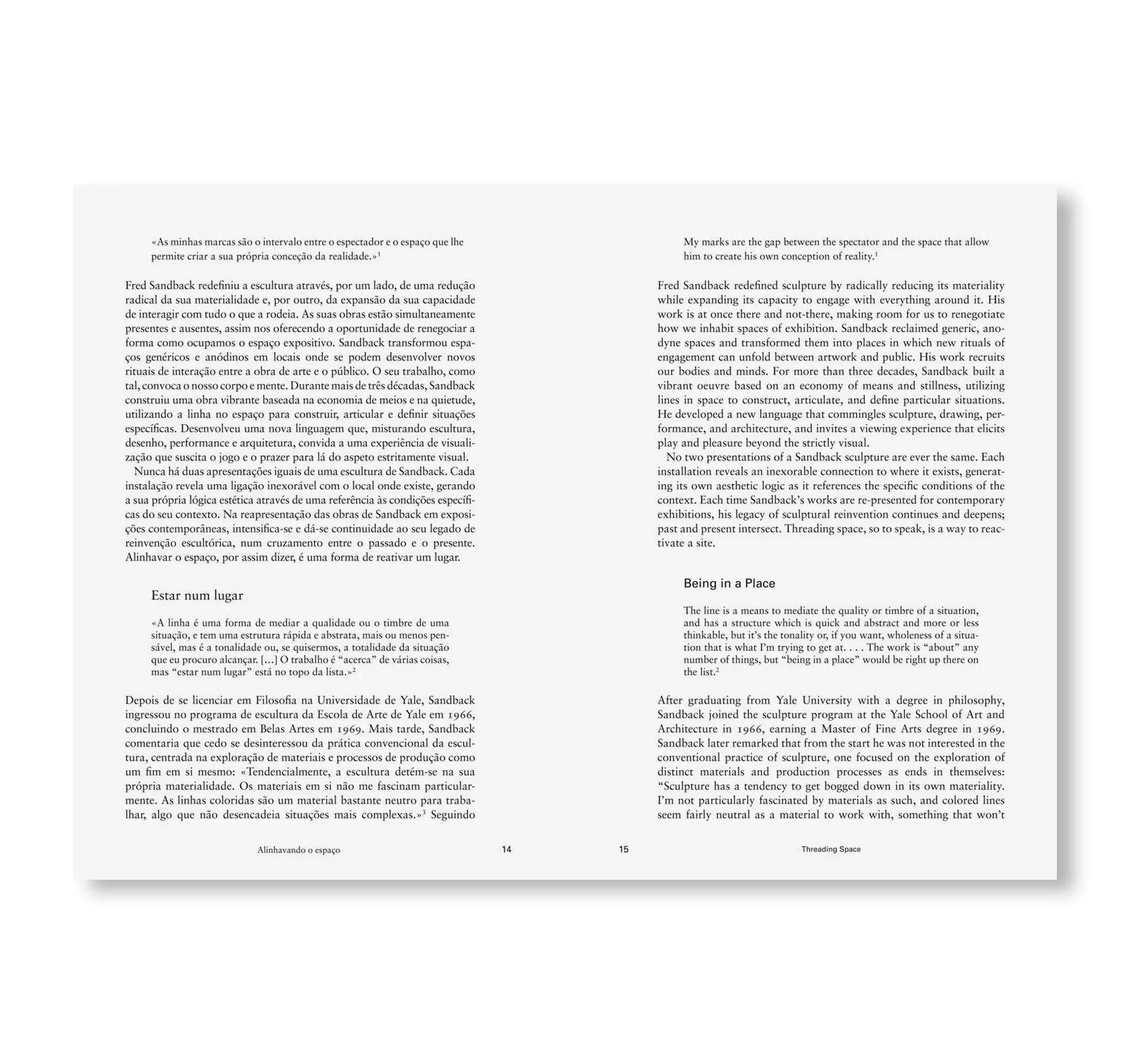 書籍：THREADING SPACE by Fred  Sandback