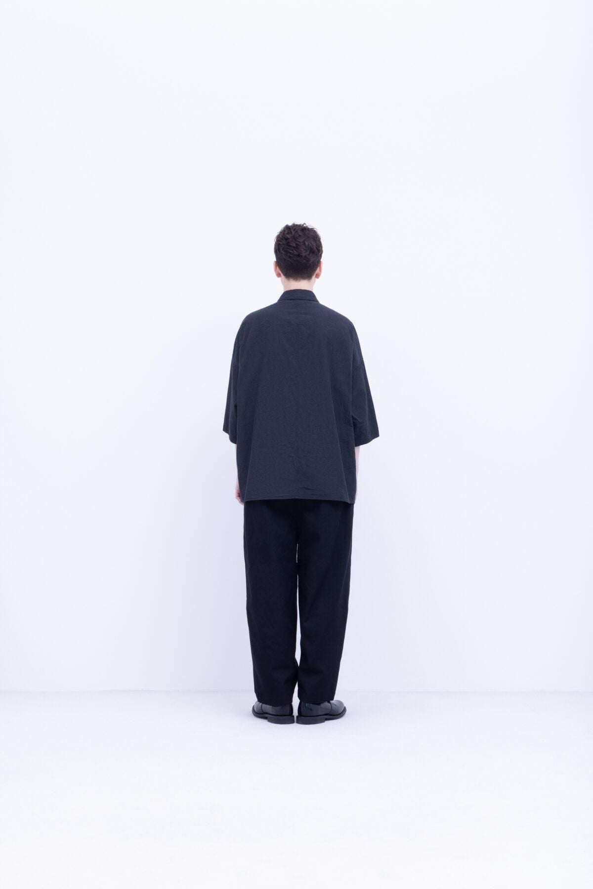 40 / 1オーガニックコットン・強撚ウェザー　台襟付きシャツカラー / Natural [size XS]