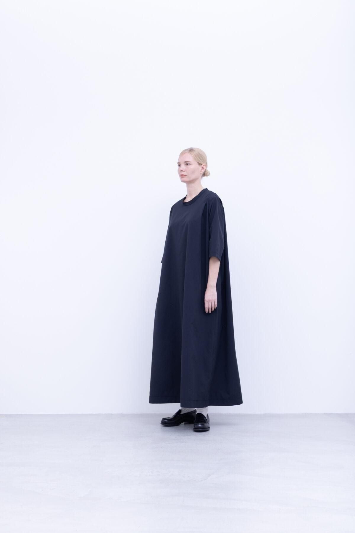 ストレッチポリエステル・マットタイプライター　カタックワンピース / Ecru［size 3_］