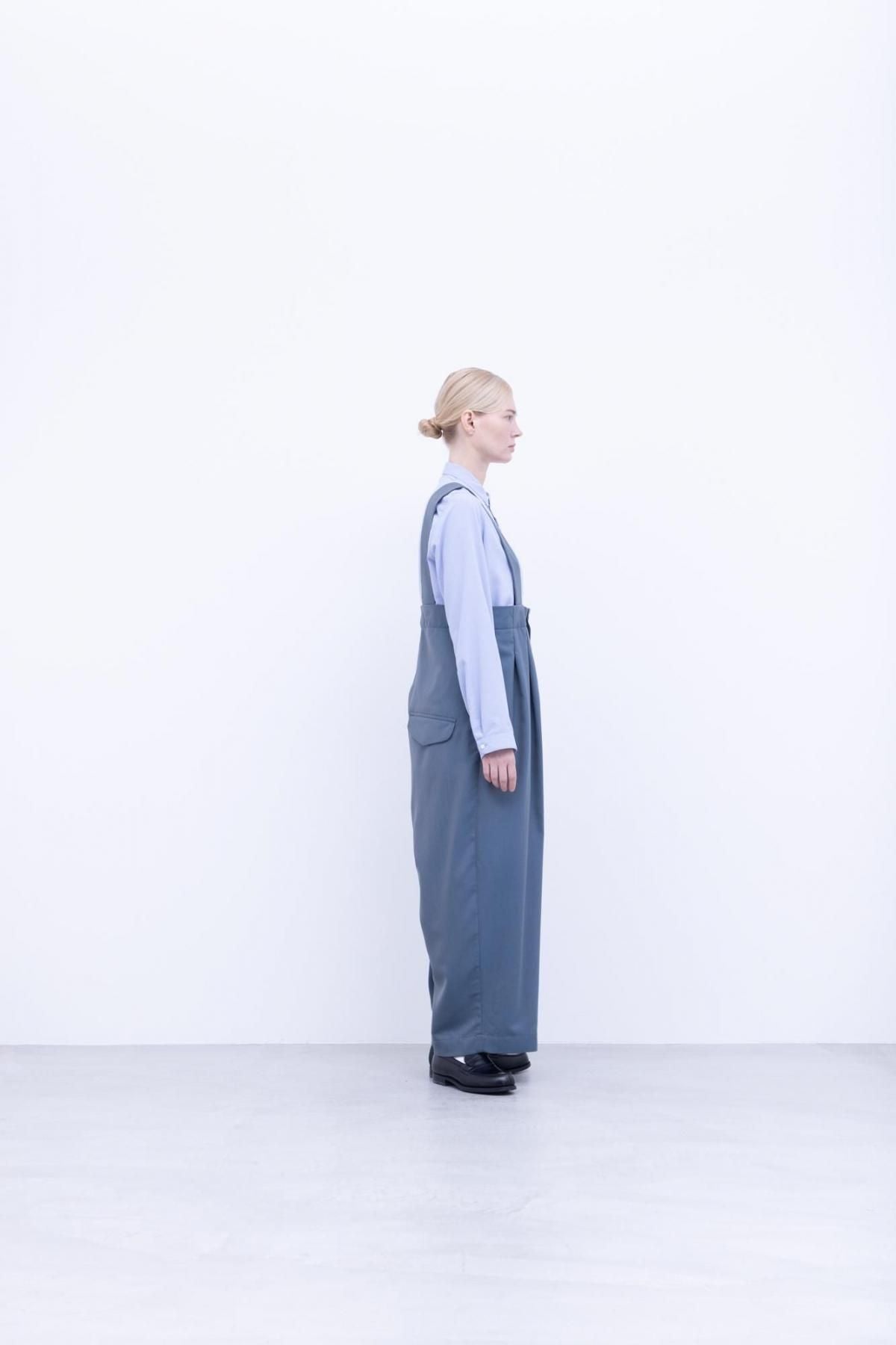サマーウール・ライトギャバ　サスペンダーパンツ / Beige Blue［size 3_］