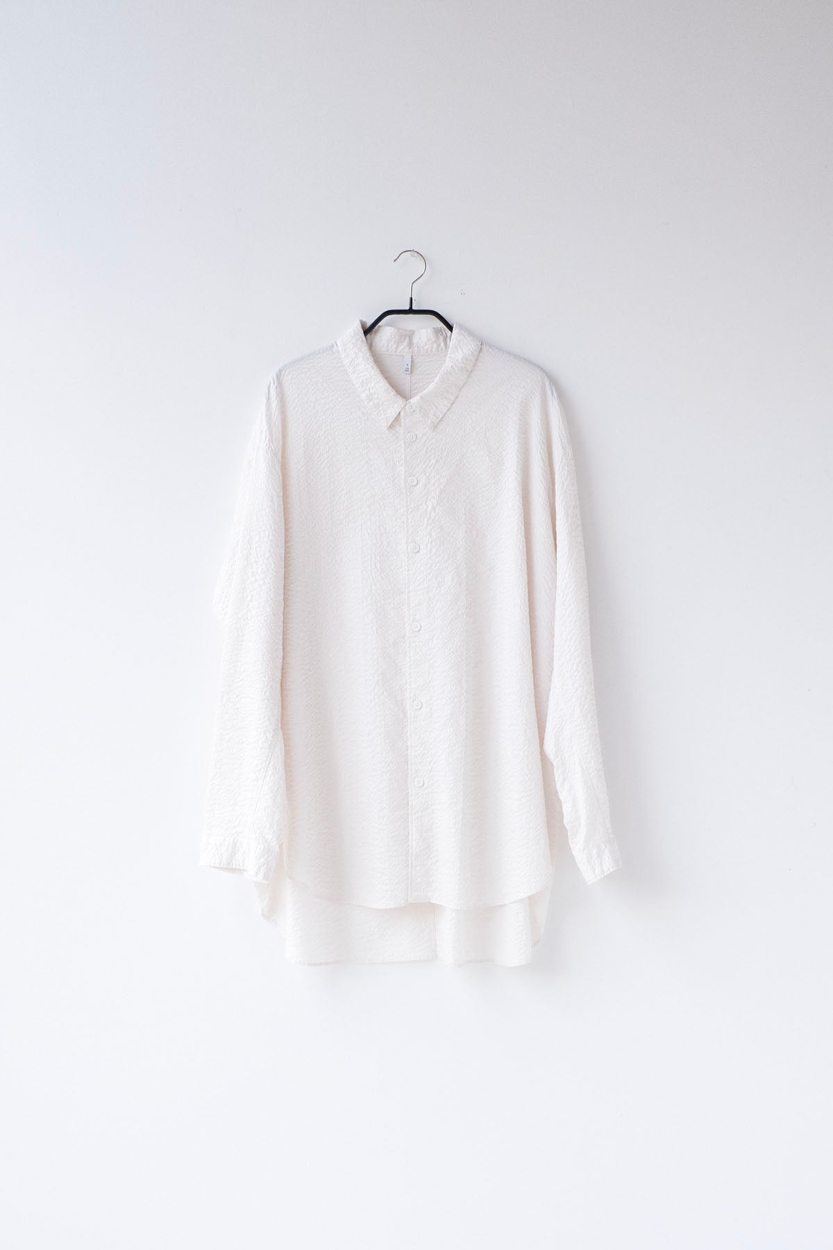 フレンチツイル・リップル　台襟付きシャツカラー / Ecru［size M］