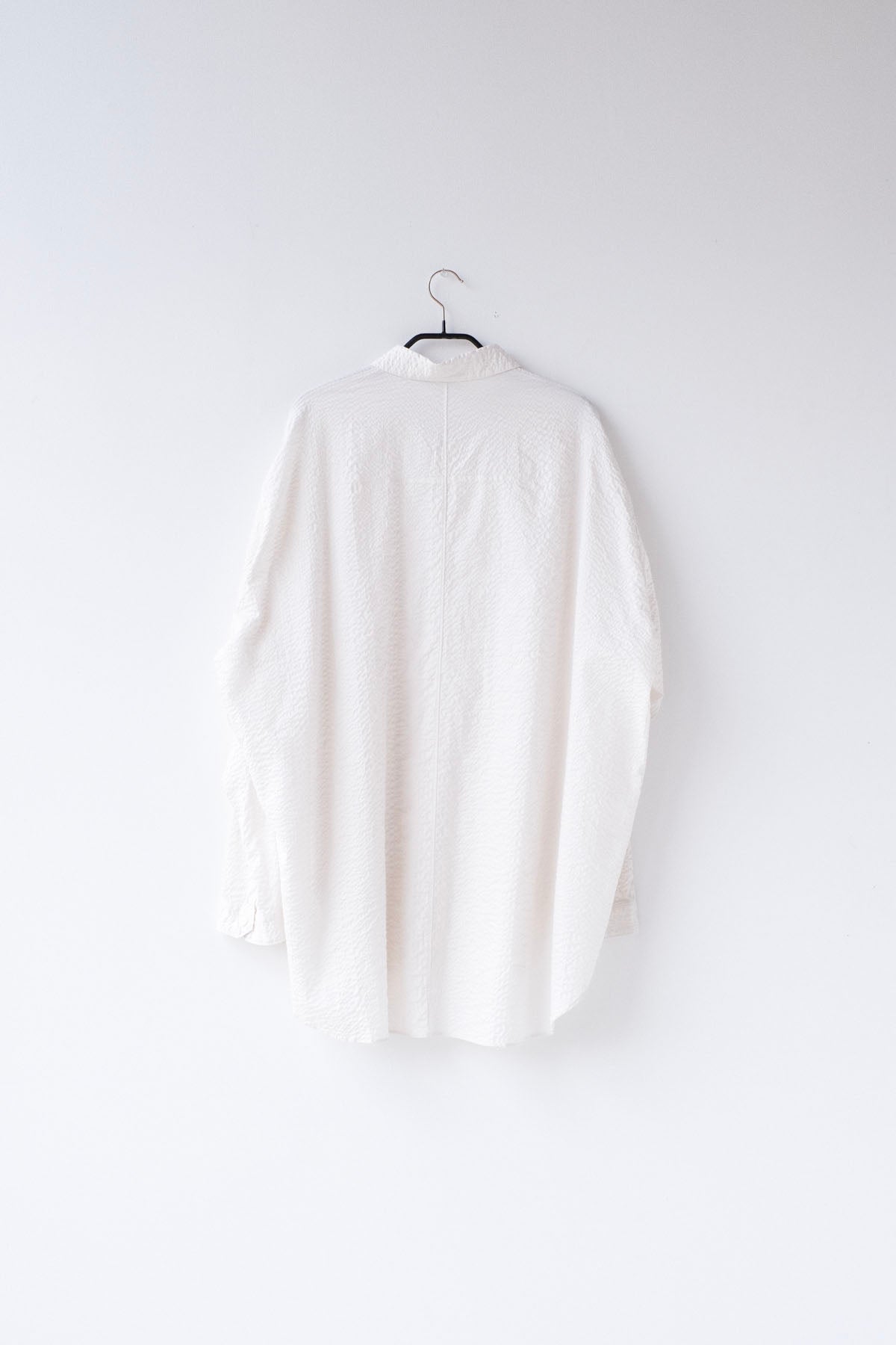 フレンチツイル・リップル　台襟付きシャツカラー / Ecru［size M］