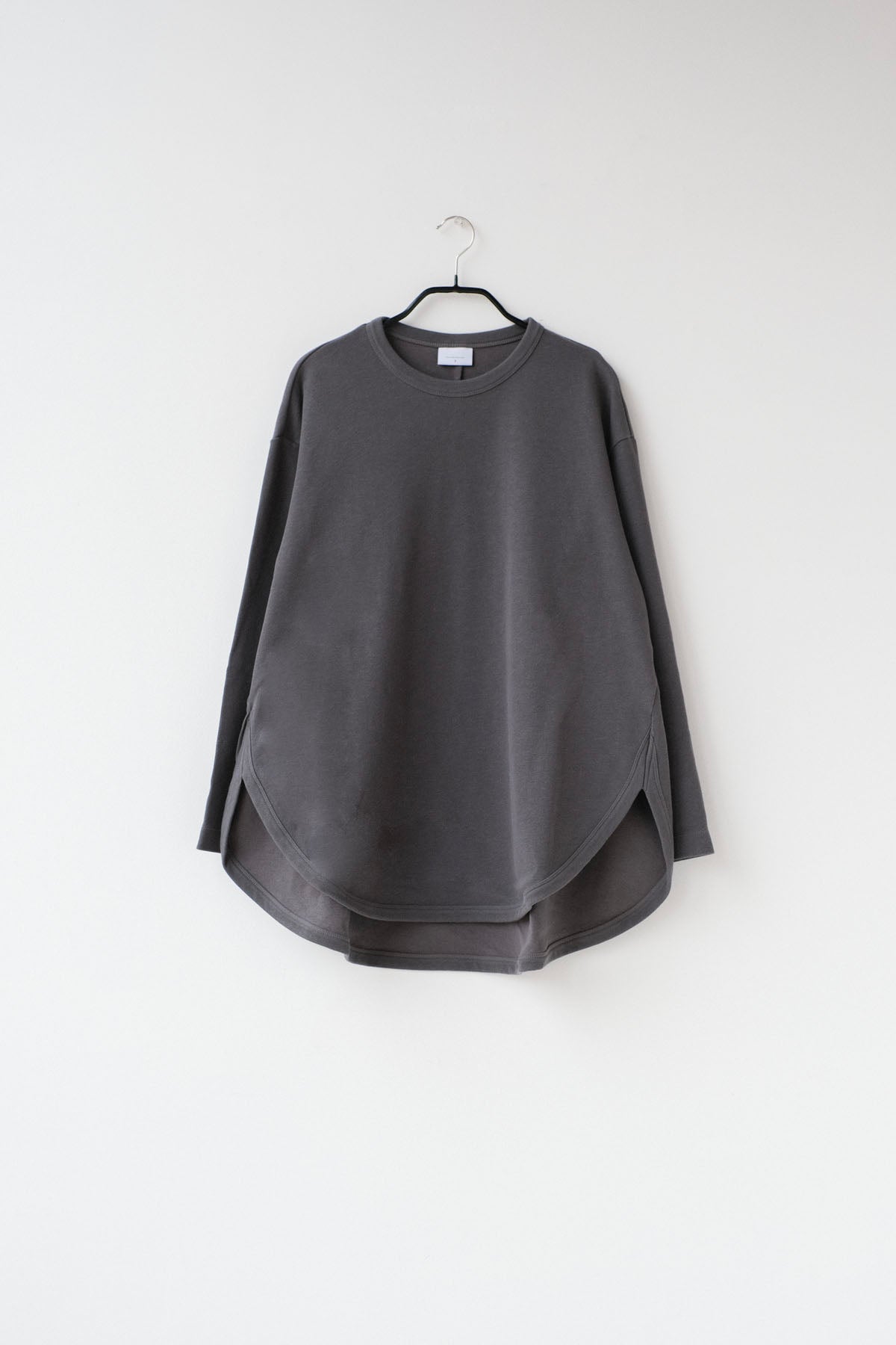 強撚コットン・接結リバーニット　クルーネックT / Grey［size 3_］