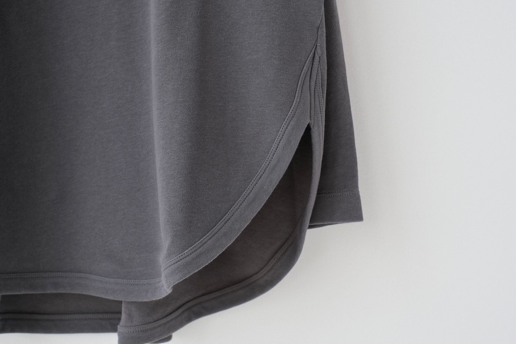 強撚コットン・接結リバーニット　クルーネックT / Grey［size 3_］