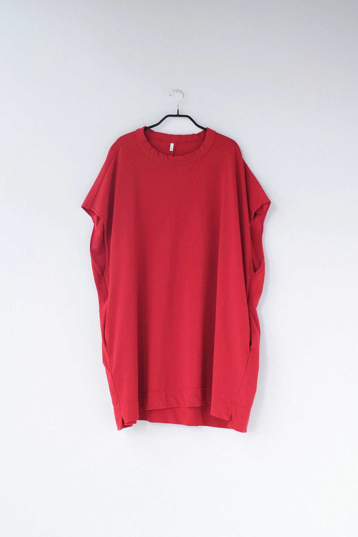 強撚コットンヘビー天竺　プルオーバーベスト / Red［size M］
