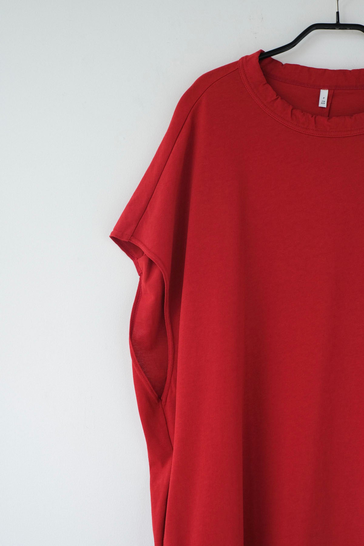 強撚コットンヘビー天竺　プルオーバーベスト / Red［size M］