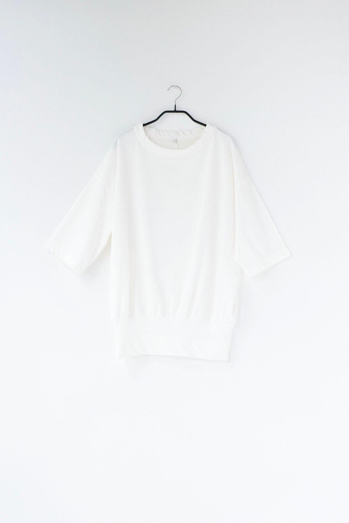 強撚コットンヘビー天竺　クルーネックタックインT / Off White［size XS］