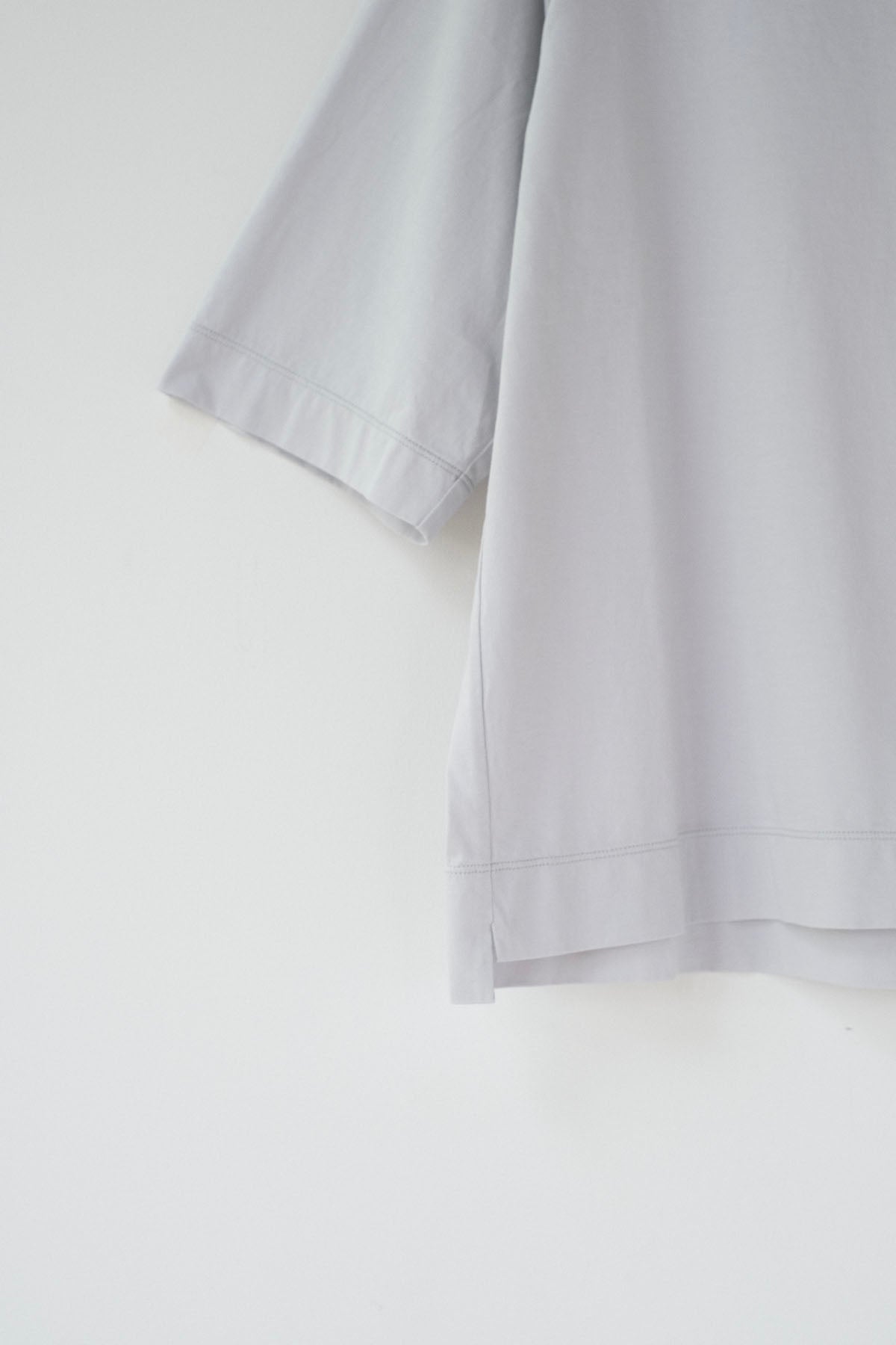 コットンポーラル天竺　クルーネック5分袖Tシャツ / Mist Grey［size 3_］