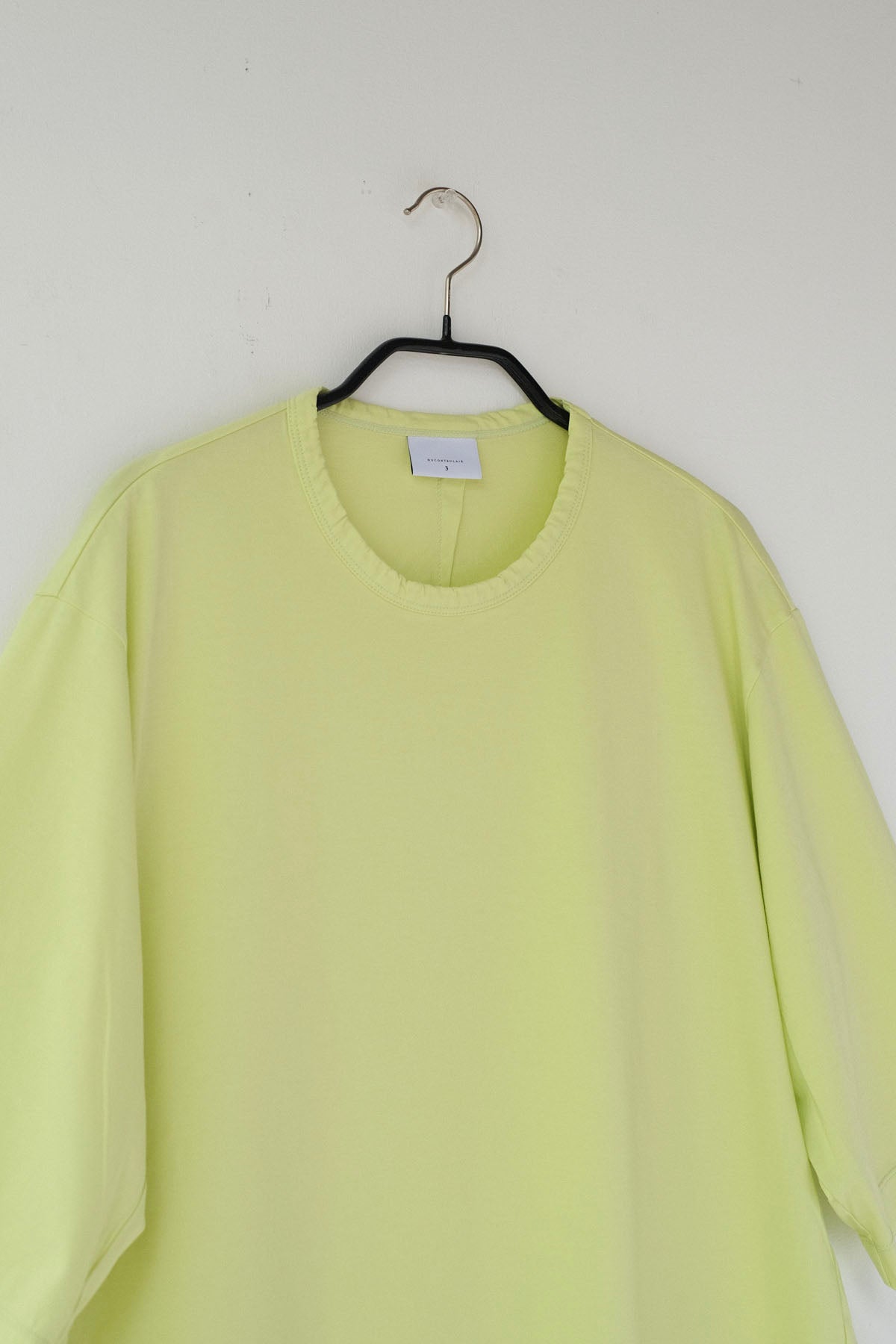 コットンポーラル天竺　クルーネック5分袖Tシャツ / Lemon［size 5_］