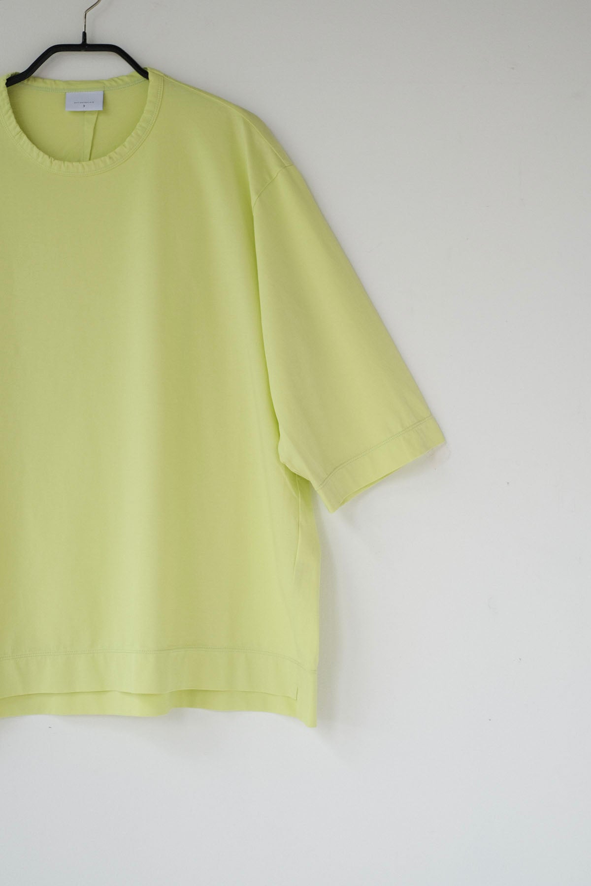 コットンポーラル天竺　クルーネック5分袖Tシャツ / Lemon［size 5_］