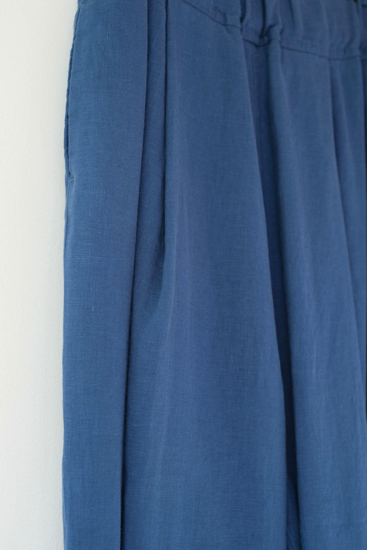 60s フレンチフラックス リネンキャンブリック　ストレートパンツ / Fade Blue［size S］