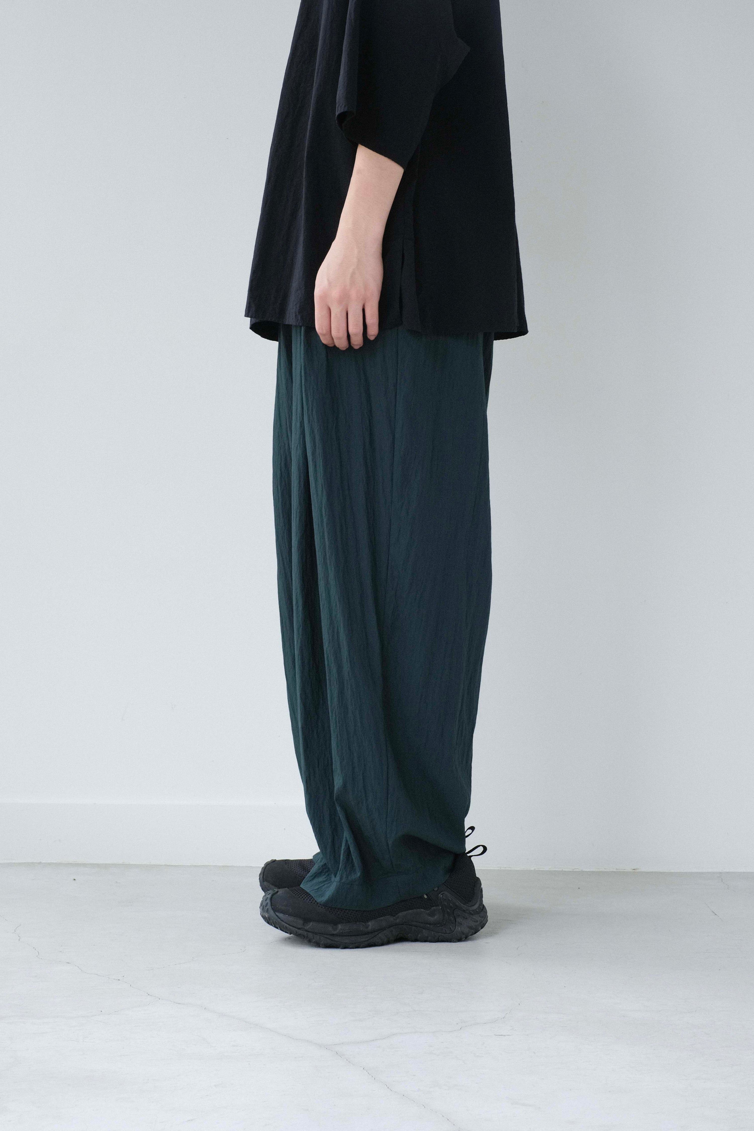 ビスコースナイロン・ライトタイプライター タックパンツ / 85 Bottle Green［size M］