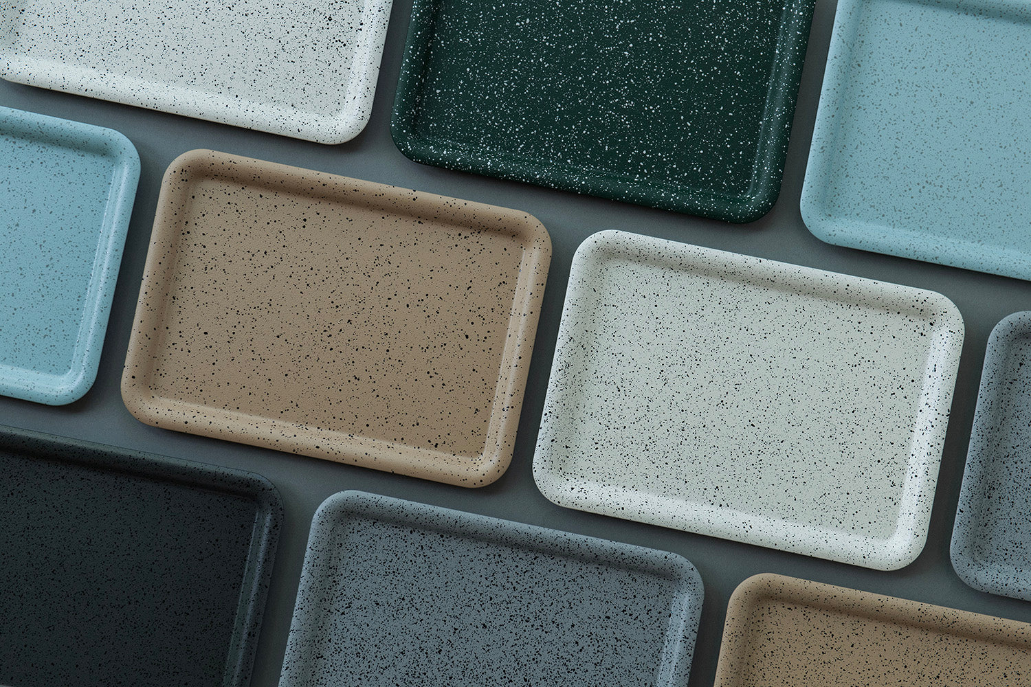 PLACE 02／ A4 Tray Dark Green（dripping 1 color）