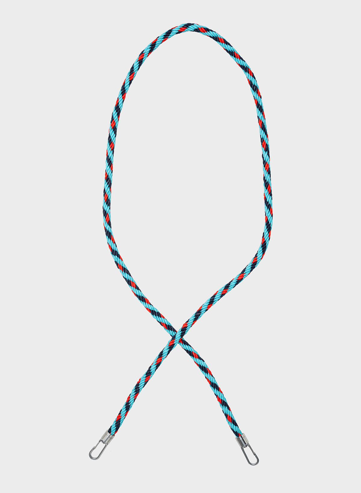 KUMIHIMO Strap 100cm / Water & Red Alert