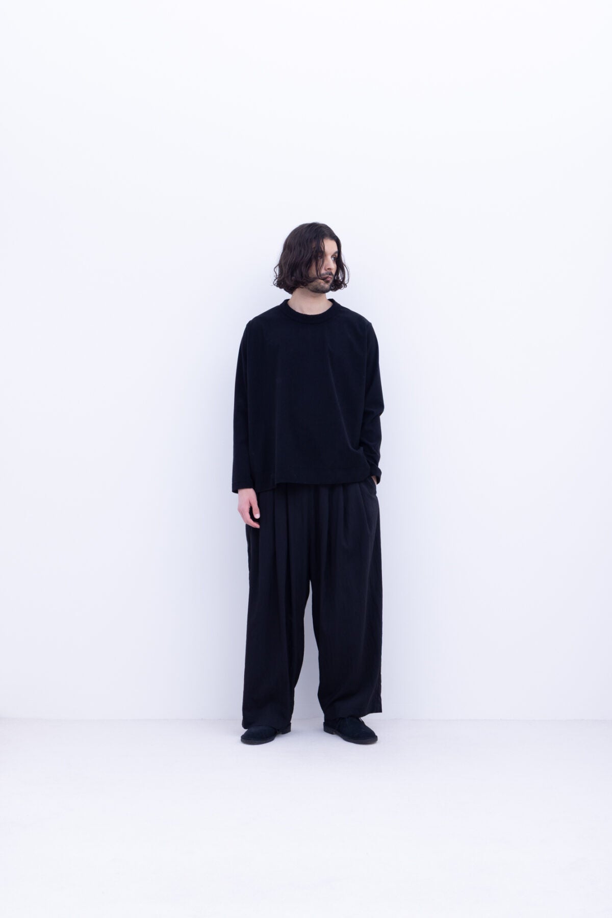 ビスコースナイロン・ライトタイプライター タックパンツ / 85 Bottle Green［size M］