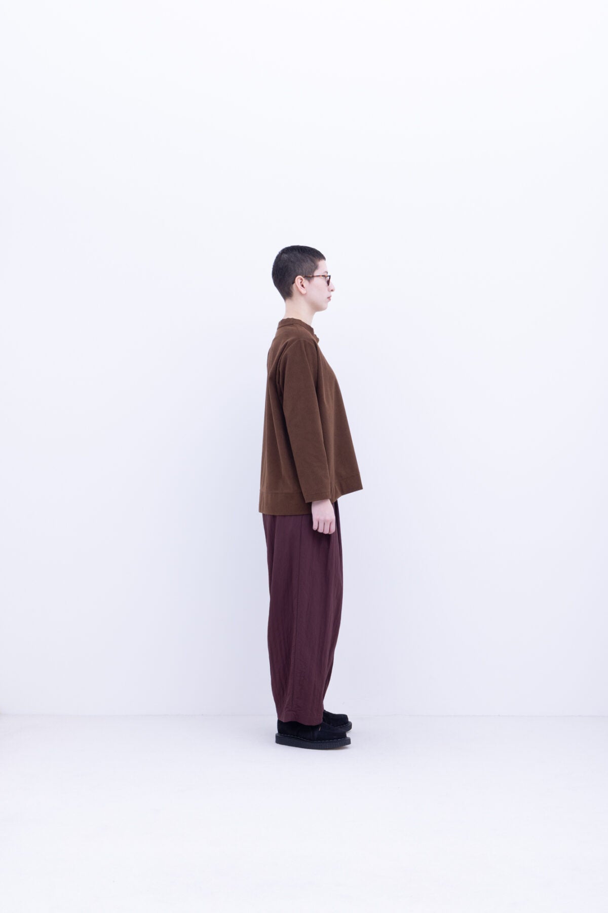 ビスコースナイロン・ライトタイプライター タックパンツ / 85 Bottle Green［size XS］