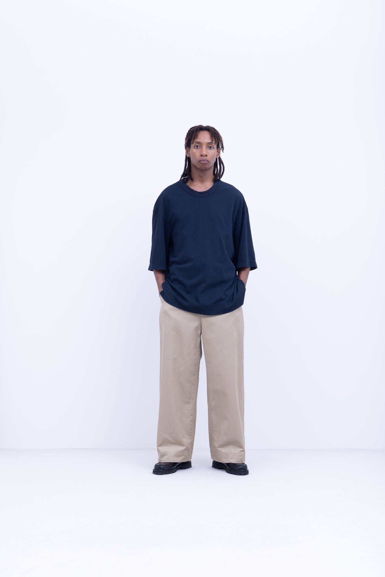 強撚コットンヘビー天竺　アークヨークT / Navy［size M］