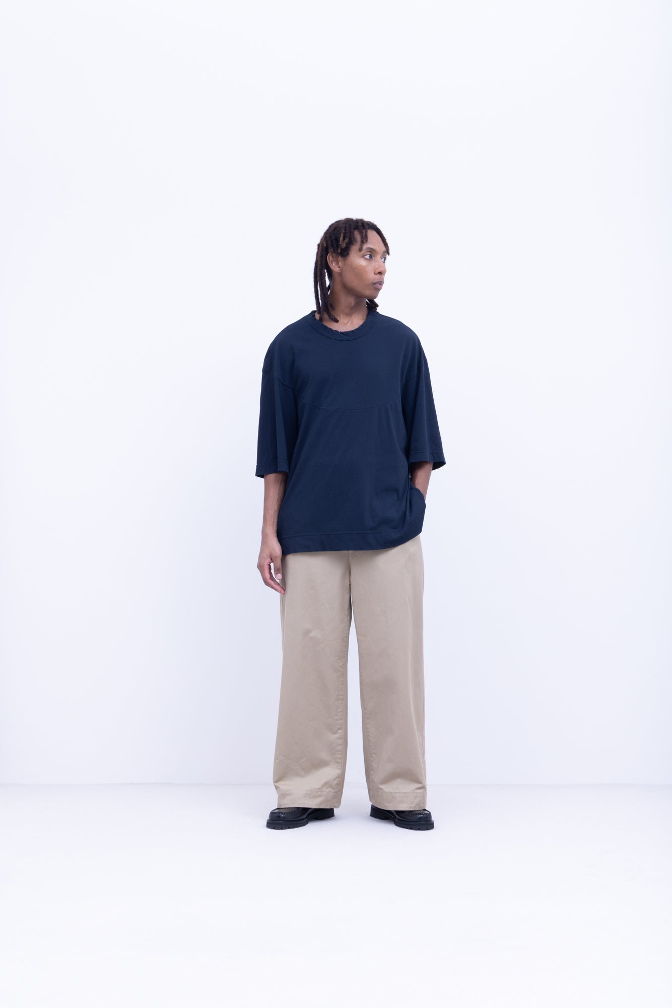 強撚コットンヘビー天竺　アークヨークT / Navy［size M］