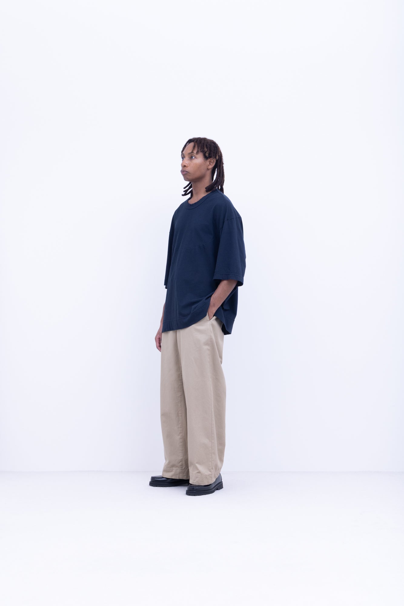 強撚コットンヘビー天竺　アークヨークT / Navy［size M］
