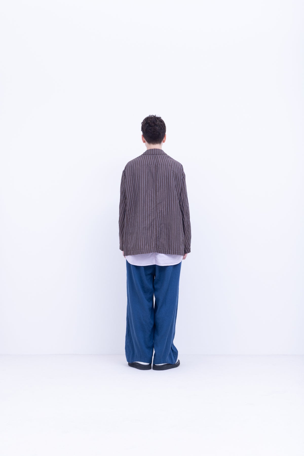 60s フレンチフラックス リネンキャンブリック　ストレートパンツ / Fade Blue［size S］